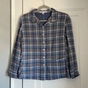 Ines de la Fressange x Uniqlo Plaid Button Down Top